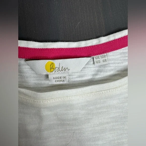 Boden Paulina Jersey Dress Ivory Multi Stripe - Picture 5 of 9